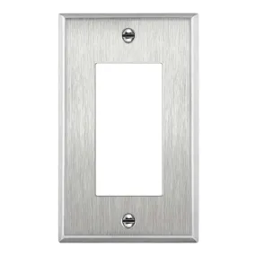 1-Gang Stainless Steel Decorator Wall Plate