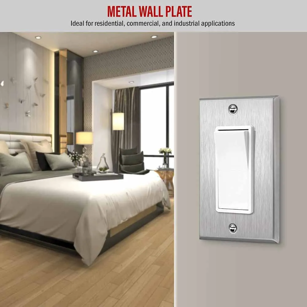 1-Gang Stainless Steel Decorator Wall Plate