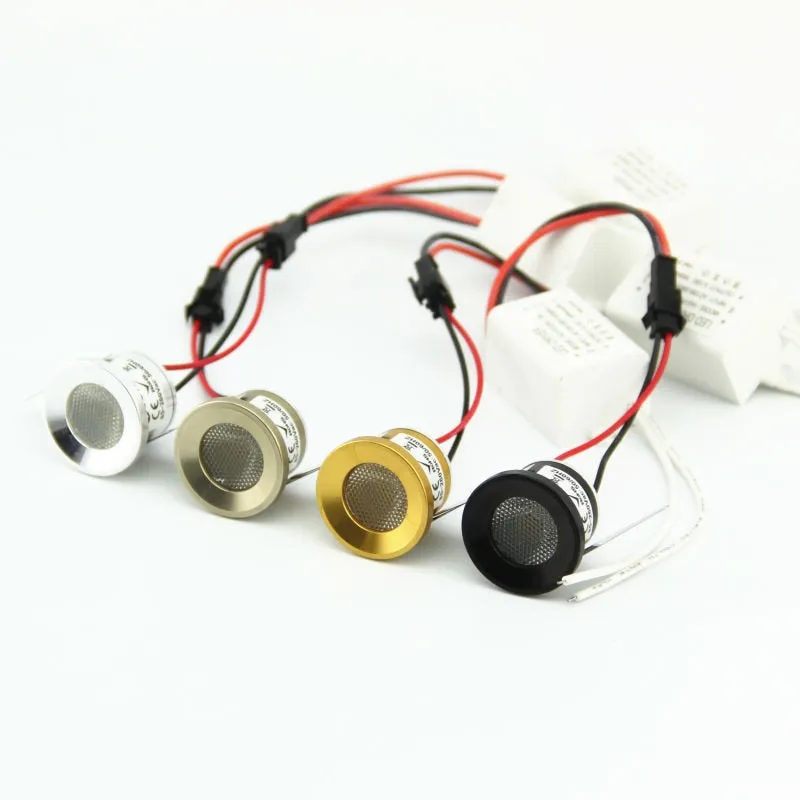 10pcs/lot Jewelry Show Case Cabinet Spot Lamp WHITE 1W Mini LED Downlights