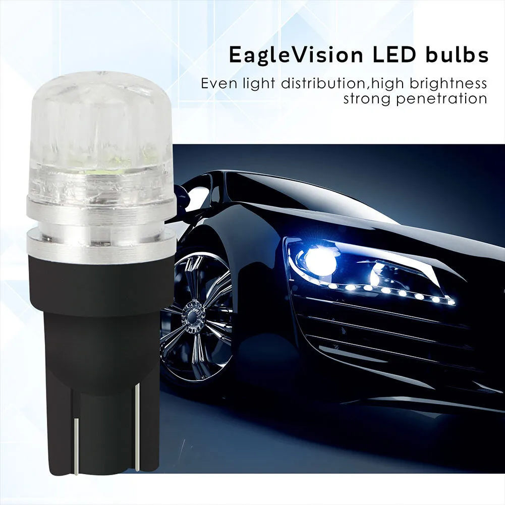 10pcs/set T10 LED Light Bulbs High Power Prismatic Lens Decoding