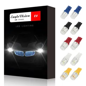 10pcs/set T10 LED Light Bulbs High Power Prismatic Lens Decoding