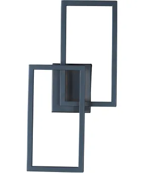 10"W Traverse LED Bath Vanity Wall Sconce Light Black