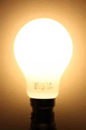 10W B22 Filament LED A60 Round 3000K Opal Bulb Dimmable
