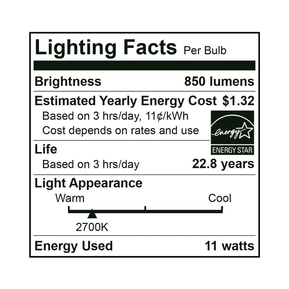 11W BR30 Dimmable LED Bulb - 110 Degree Beam - E26 Base - 850 Lm