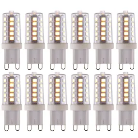 12 X G9 LED SMD Dimmable Light Bulb 3.7W Warm White