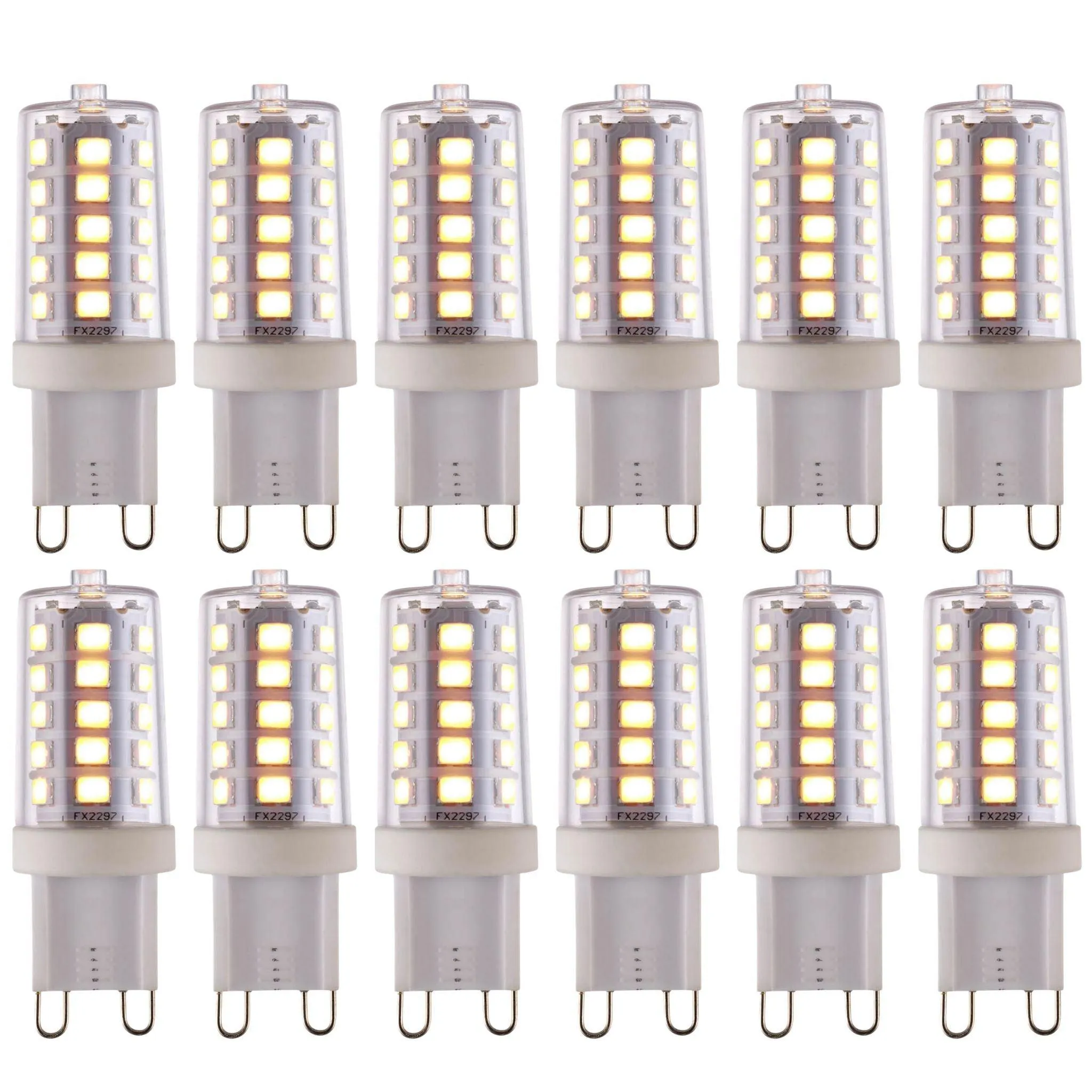 12 X G9 LED SMD Dimmable Light Bulb 3.7W Warm White