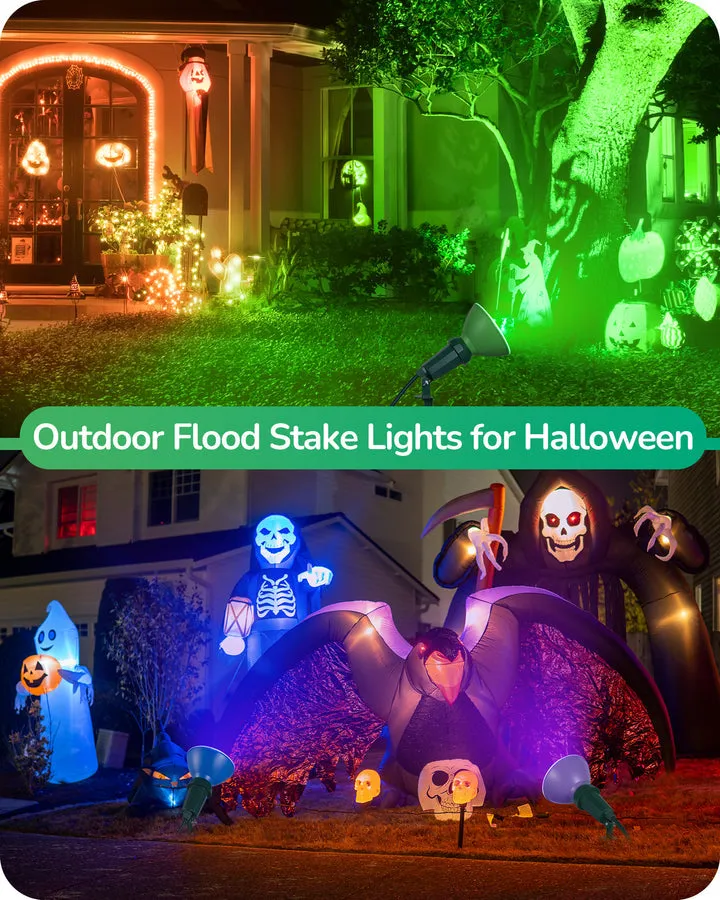 120° Adjustable Outdoor Spotlights with 6FT Cord (2 Pack)-HGSL11B