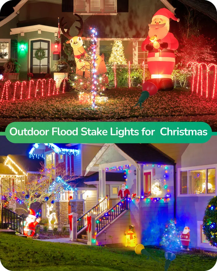 120° Adjustable Outdoor Spotlights with 6FT Cord (2 Pack)-HGSL11B