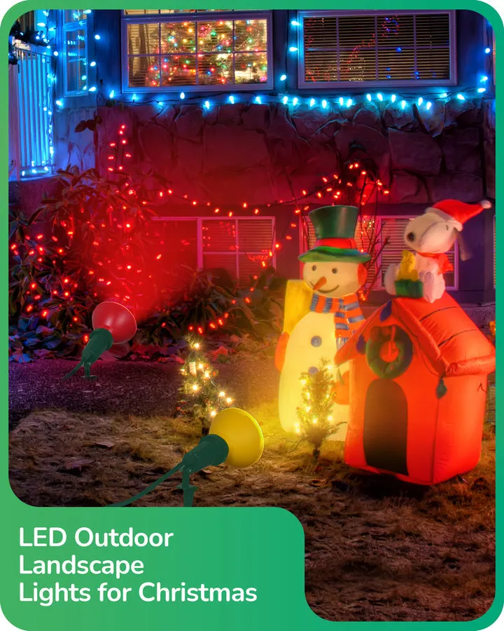 120° Adjustable Outdoor Spotlights with 6FT Cord (2 Pack)-HGSL11B