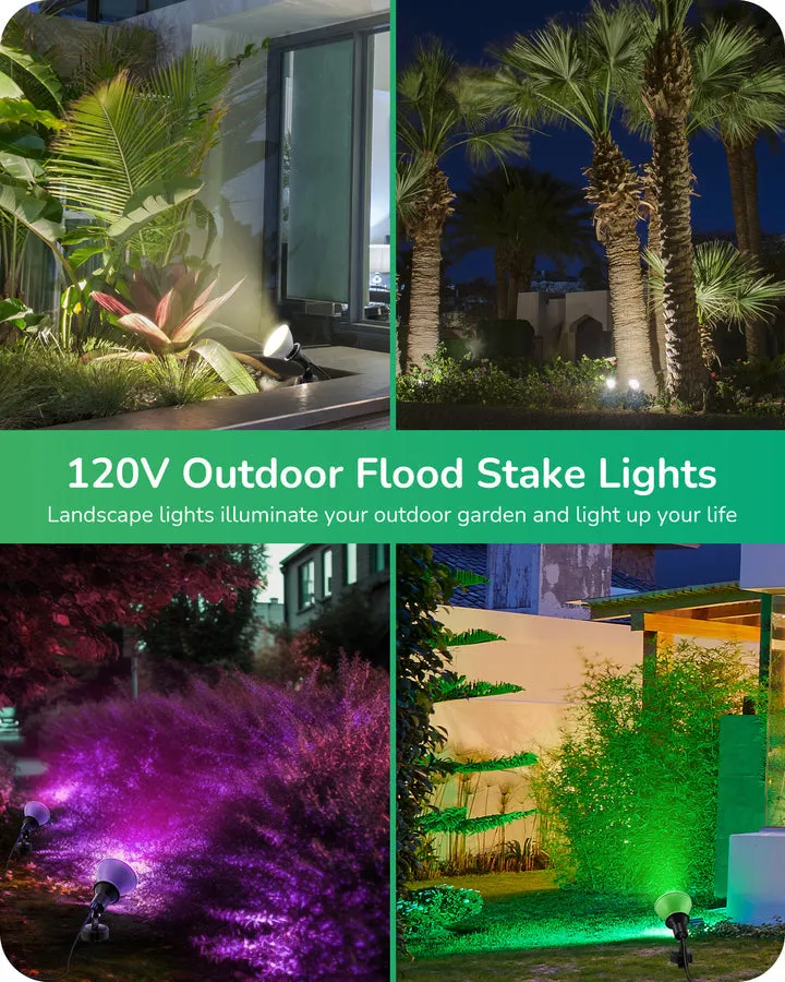 120V 180° Adjustable Outdoor Spotlights (2 Pack)-HGSL15A