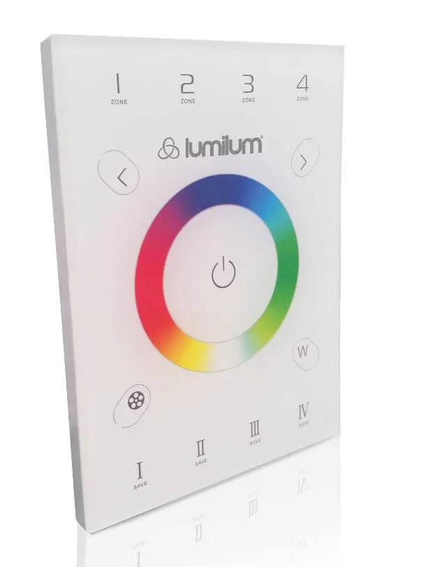 120V RGB LED Strip Lights - DMX Wall Controller with Color Wheel