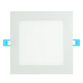 12W 6in. Recessed Dimmable Square Slim LED Downlight - 120 Degree Beam - 120V - CRI>80 - Junction Box - 900 Lm