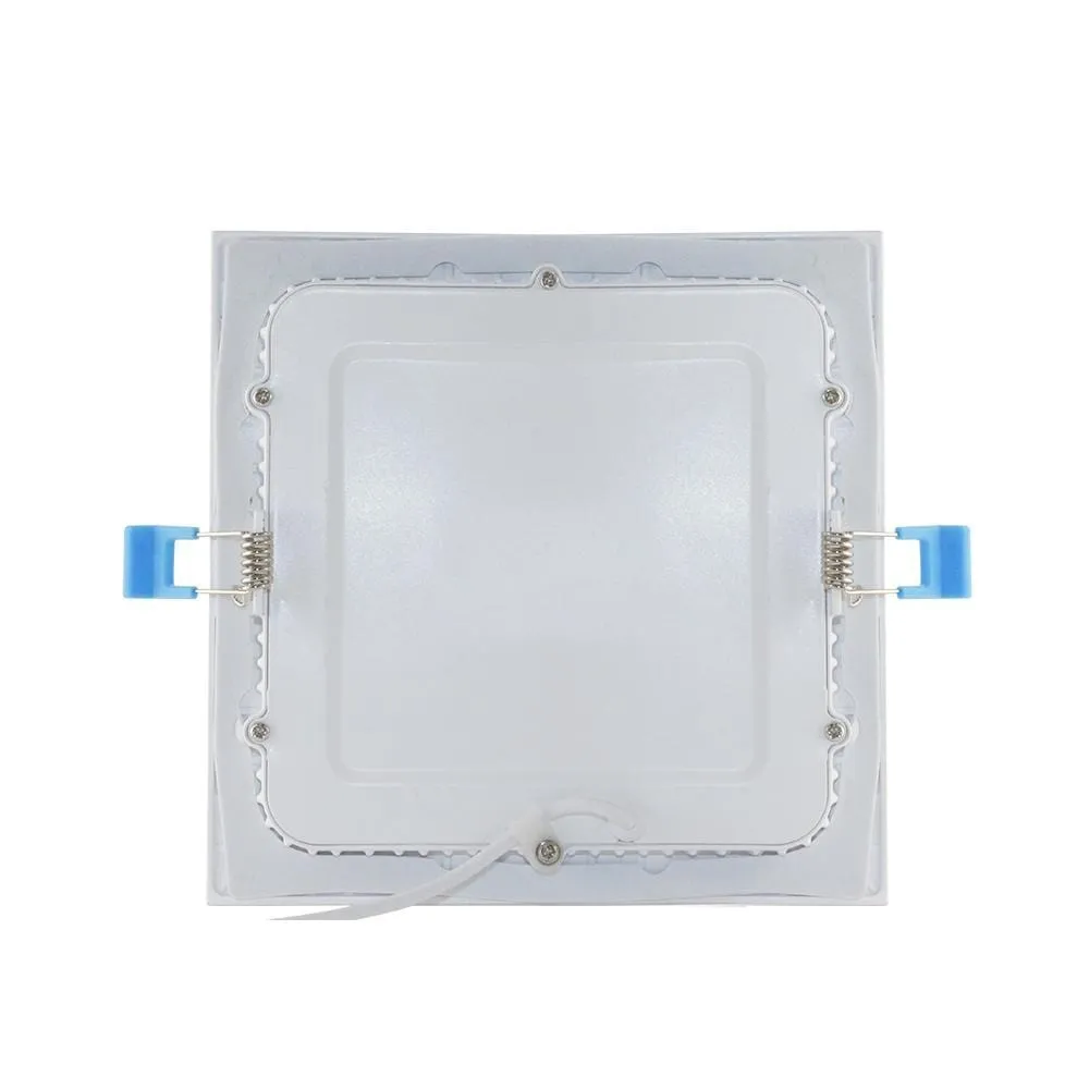 12W 6in. Recessed Dimmable Square Slim LED Downlight - 120 Degree Beam - 120V - CRI>80 - Junction Box - 900 Lm