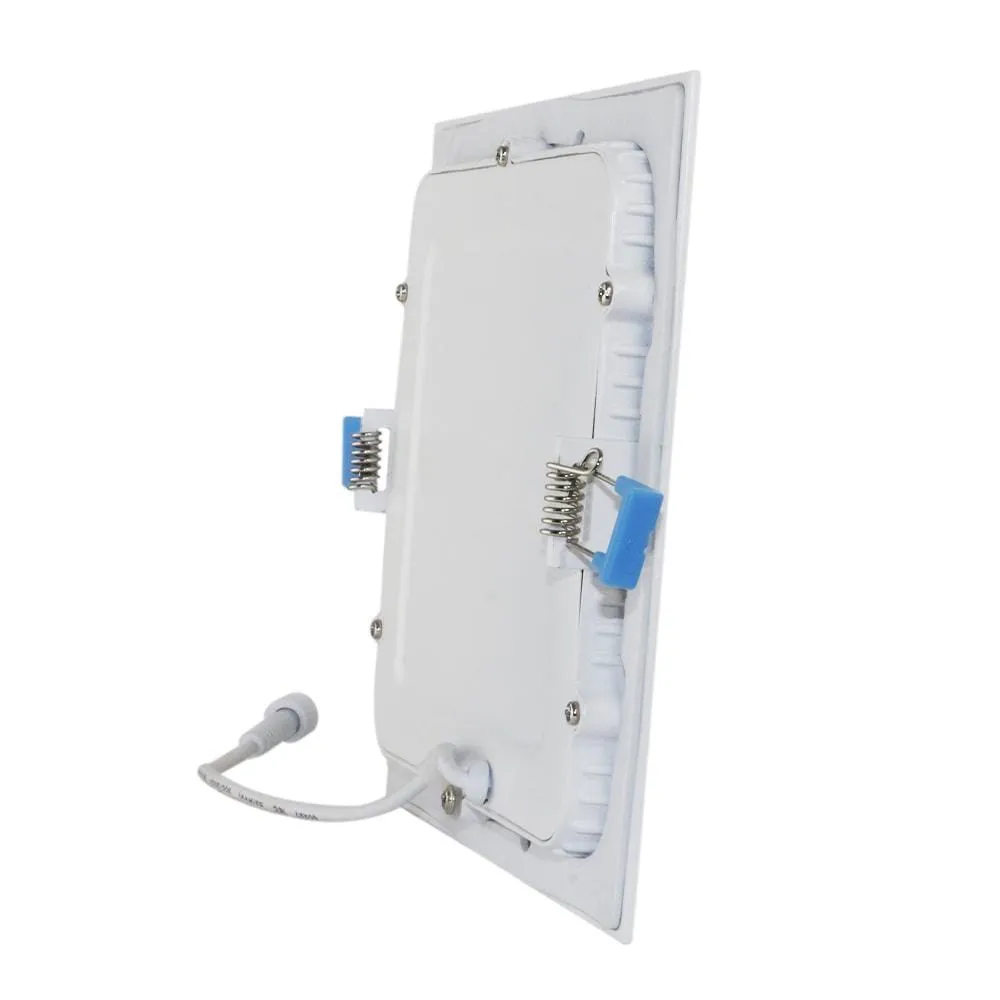 12W 6in. Recessed Dimmable Square Slim LED Downlight - 120 Degree Beam - 120V - CRI>80 - Junction Box - 900 Lm