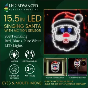 15.5" Singing Santa LED Decoration with Motion Sensor
