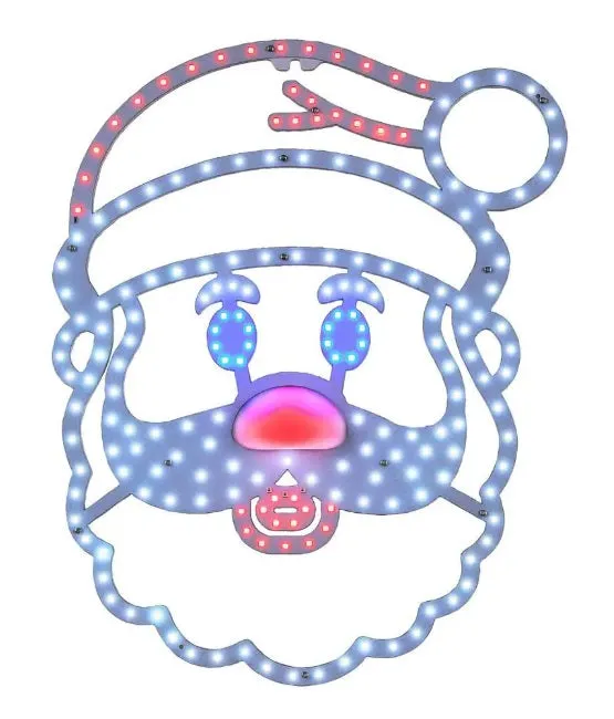 15.5" Singing Santa LED Decoration with Motion Sensor