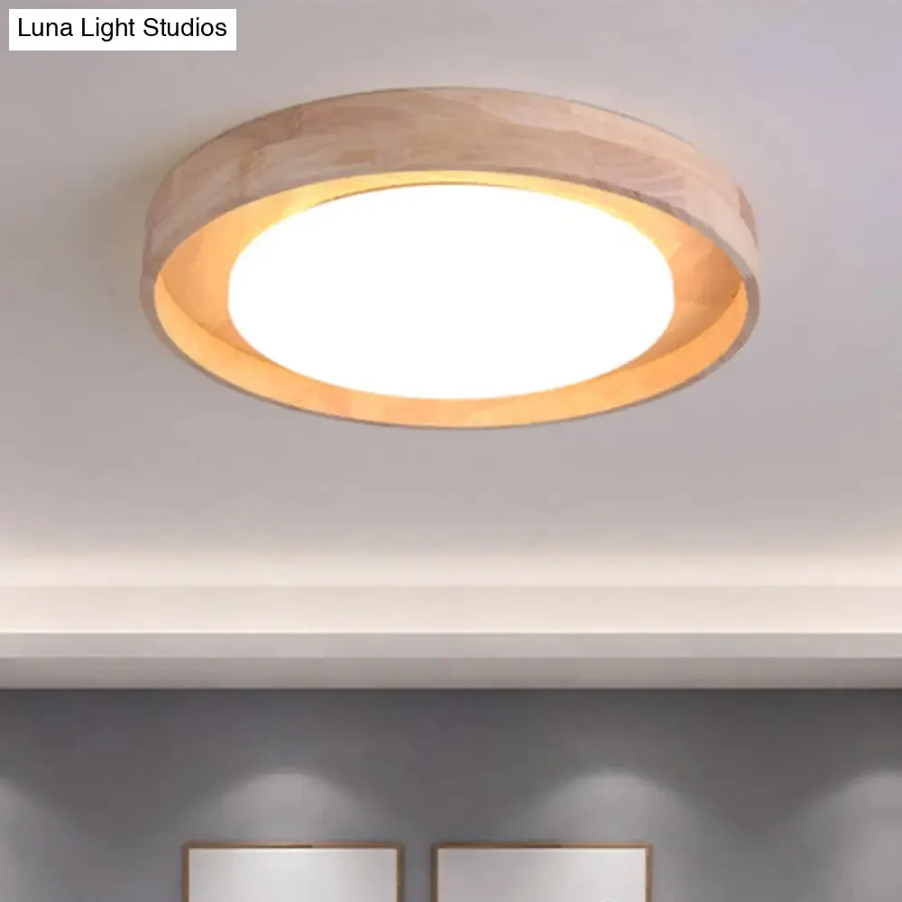15"/19" Acrylic Round Flush LED Ceiling Lamp with Modern Design, Warm/White Light