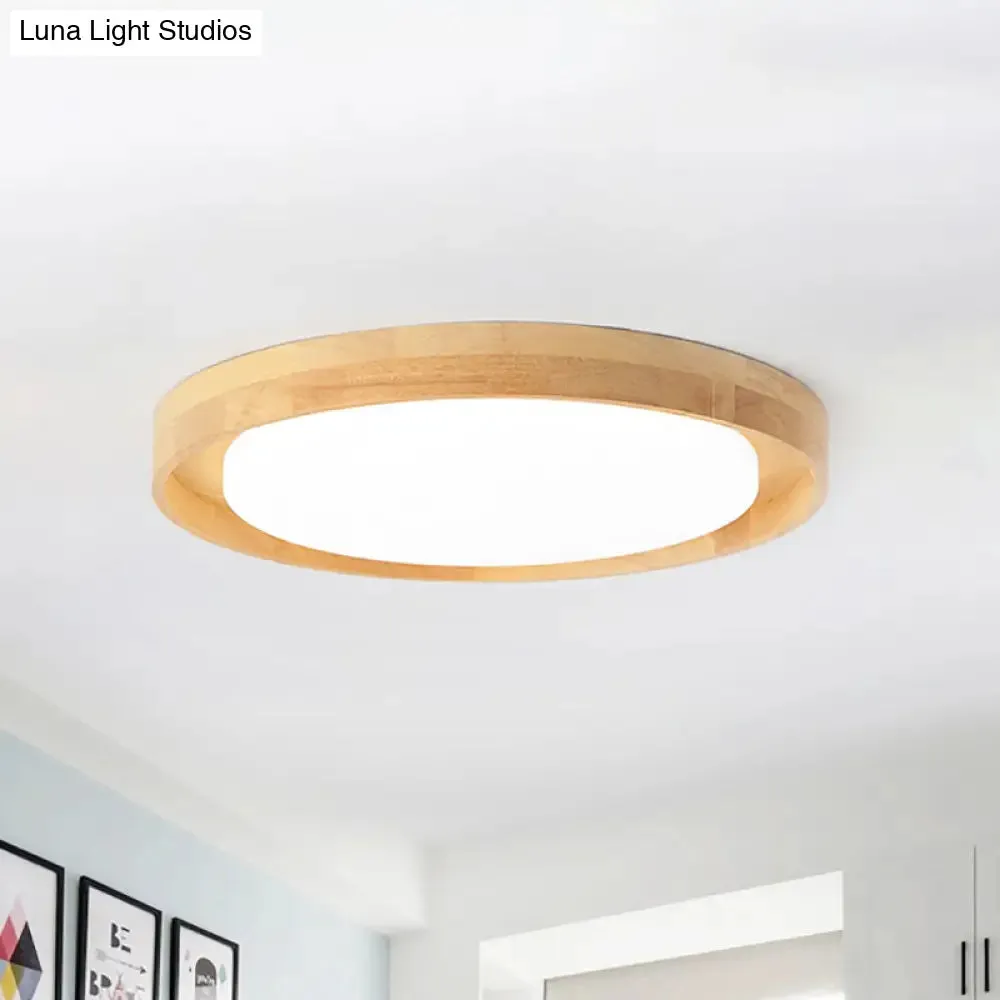 15"/19" Acrylic Round Flush LED Ceiling Lamp with Modern Design, Warm/White Light