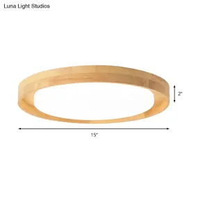 15"/19" Acrylic Round Flush LED Ceiling Lamp with Modern Design, Warm/White Light