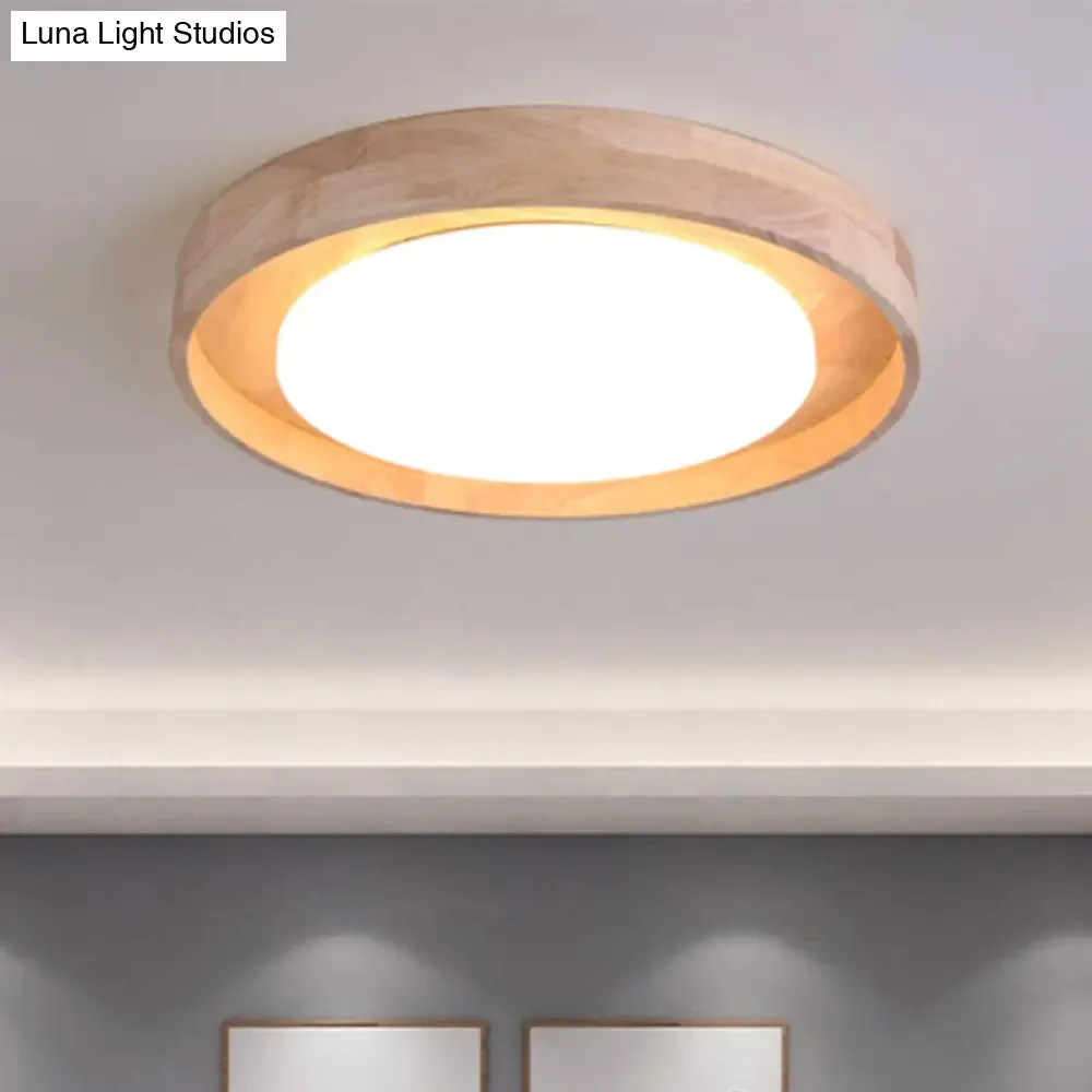 15"/19" Acrylic Round Flush LED Ceiling Lamp with Modern Design, Warm/White Light