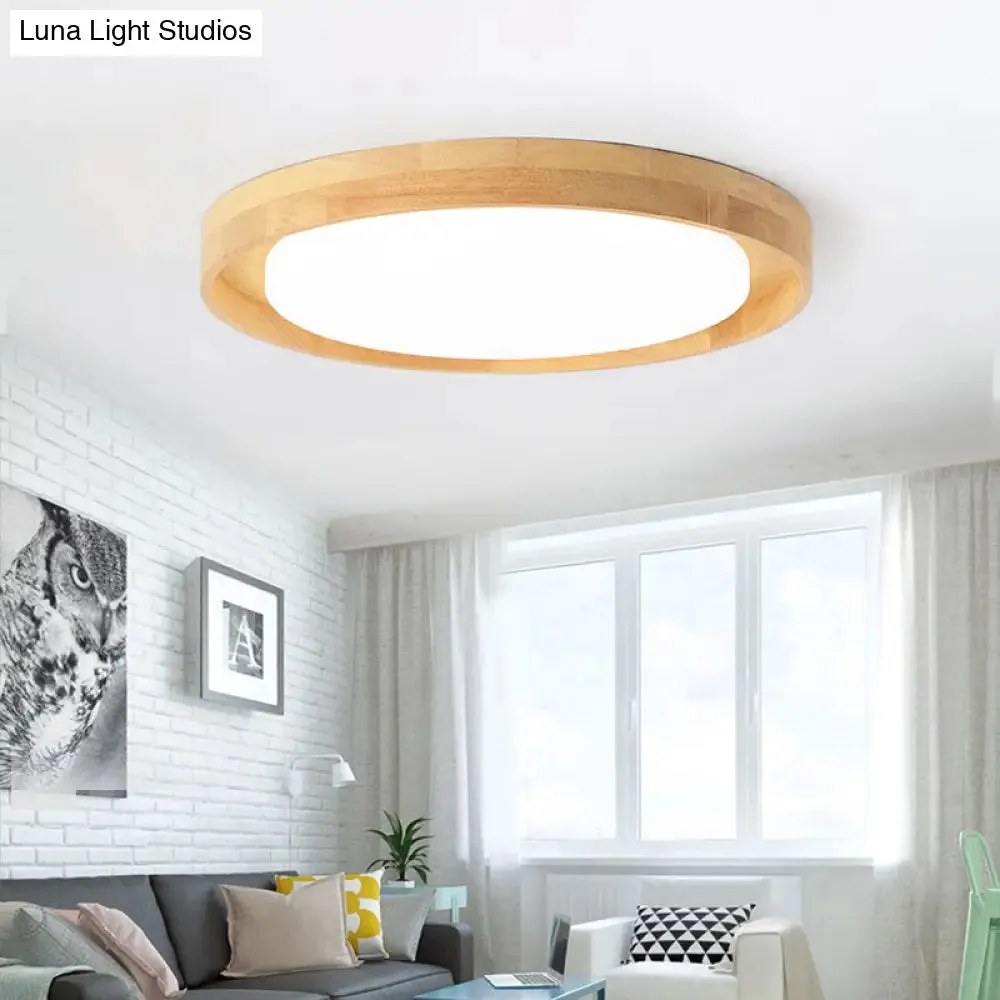 15"/19" Acrylic Round Flush LED Ceiling Lamp with Modern Design, Warm/White Light