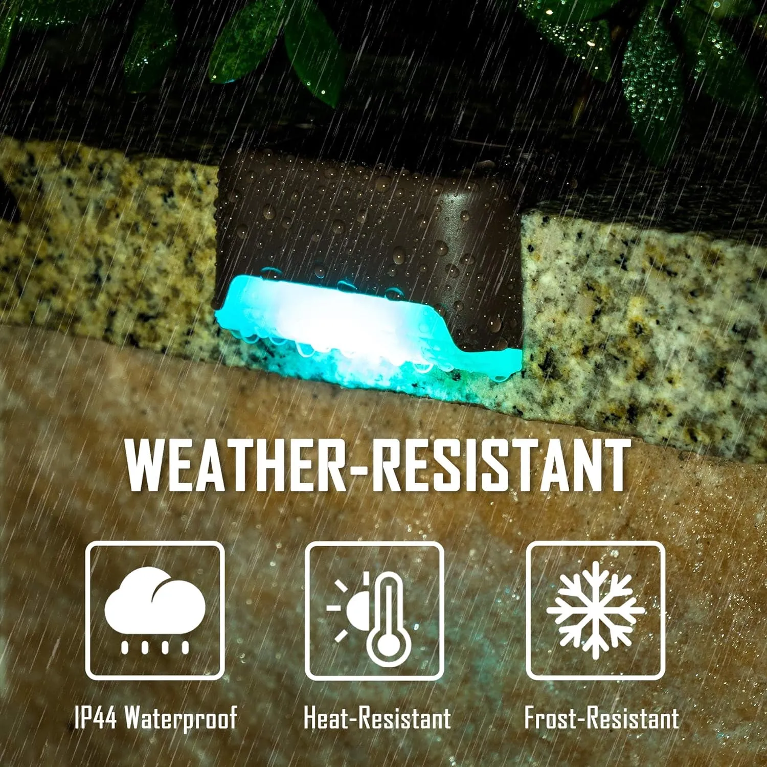 16 Pack Color Changing Solar Deck Lights Outdoor Waterproof for Outdoor Stair, Step, Fence, Patio and Yard.