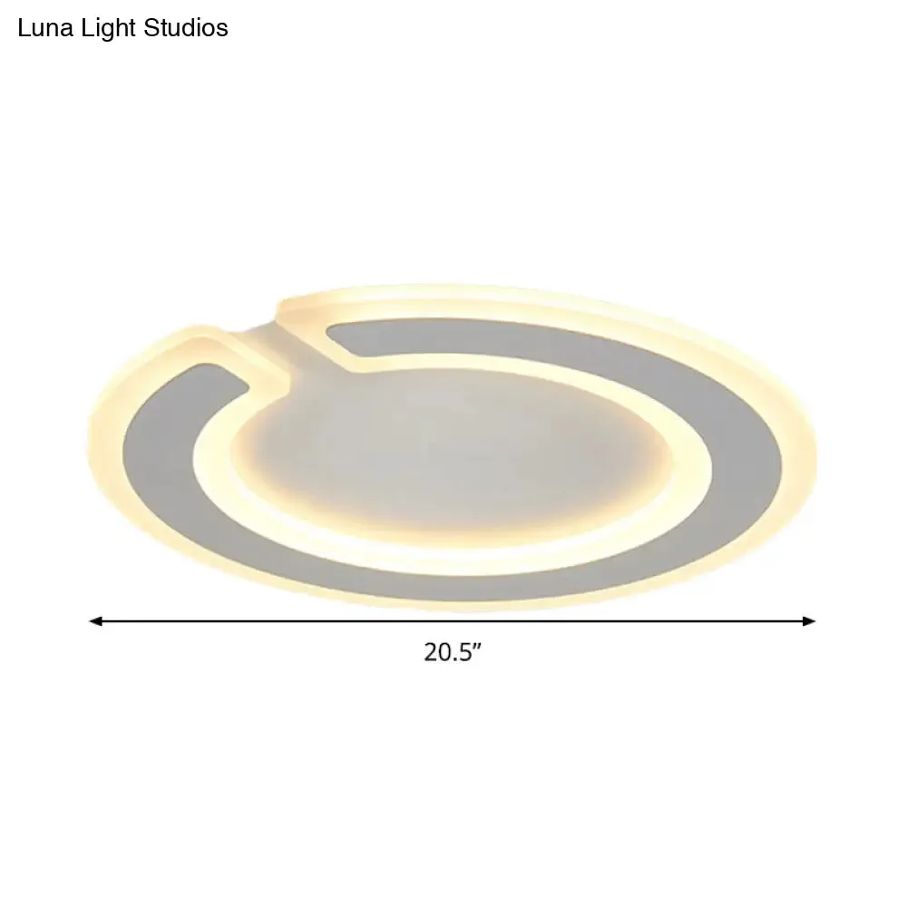 16.5"/20.5" Dia Round Ceiling Lamp - Simple & Elegant LED Flushmount Lighting in Warm/White/Natural Light