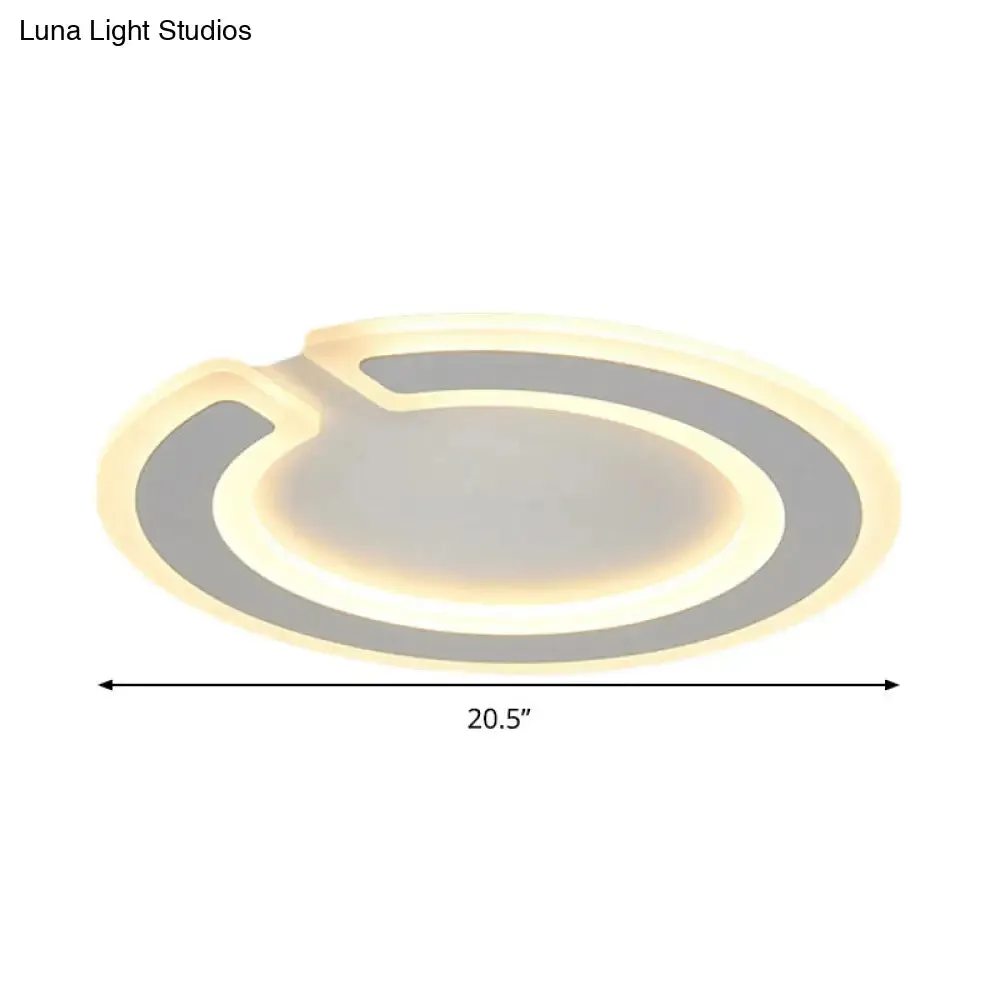 16.5"/20.5" Dia Round Ceiling Lamp - Simple & Elegant LED Flushmount Lighting in Warm/White/Natural Light