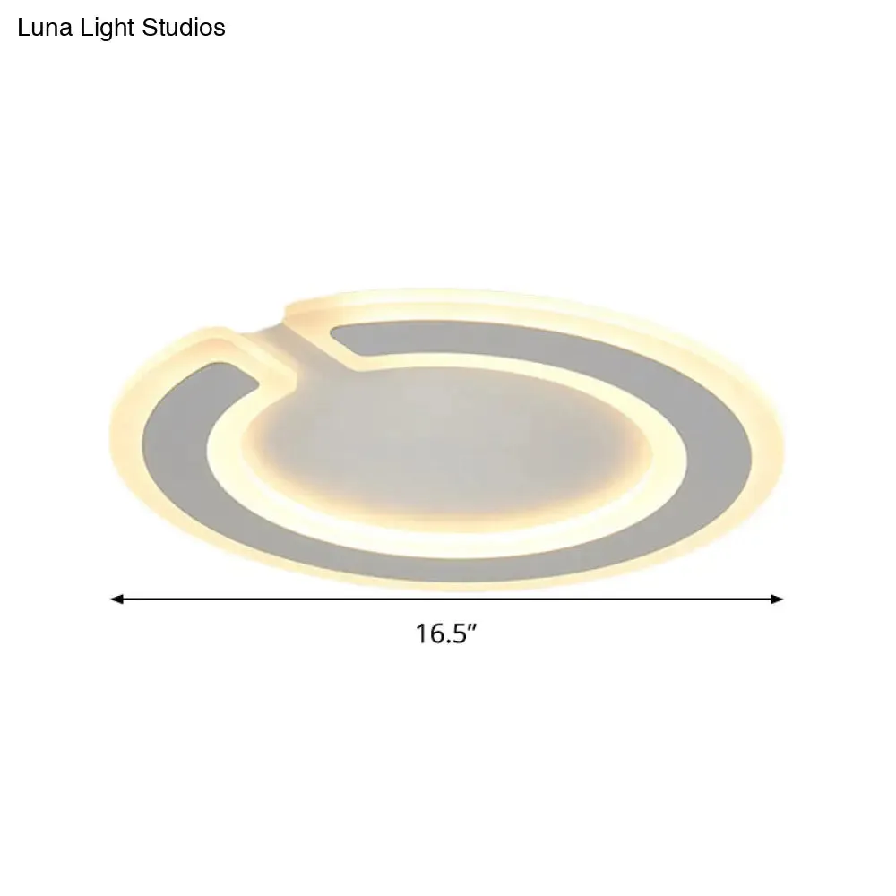 16.5"/20.5" Dia Round Ceiling Lamp - Simple & Elegant LED Flushmount Lighting in Warm/White/Natural Light