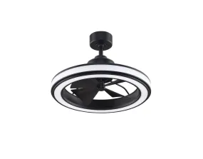 16" Ceiling Fan from the Gleam Collection in Black Finish by Fanimation (3K)