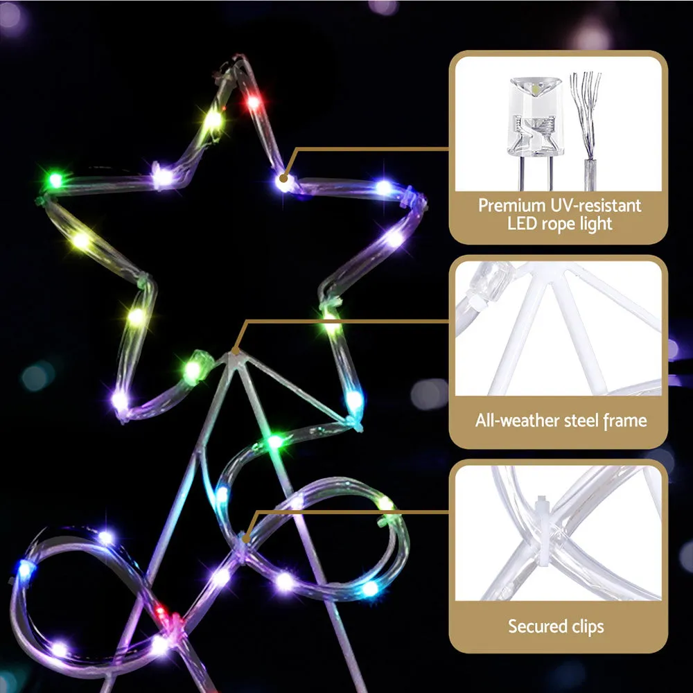 1.7m RGBW LED Christmas Tree, Steel Frame, 8 Modes | Jingle Jollys