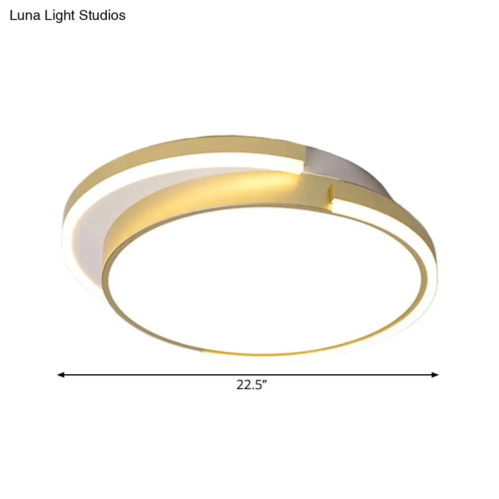 18"/22.5" Gold Metal LED Ceiling Flush Mount Light Fixture