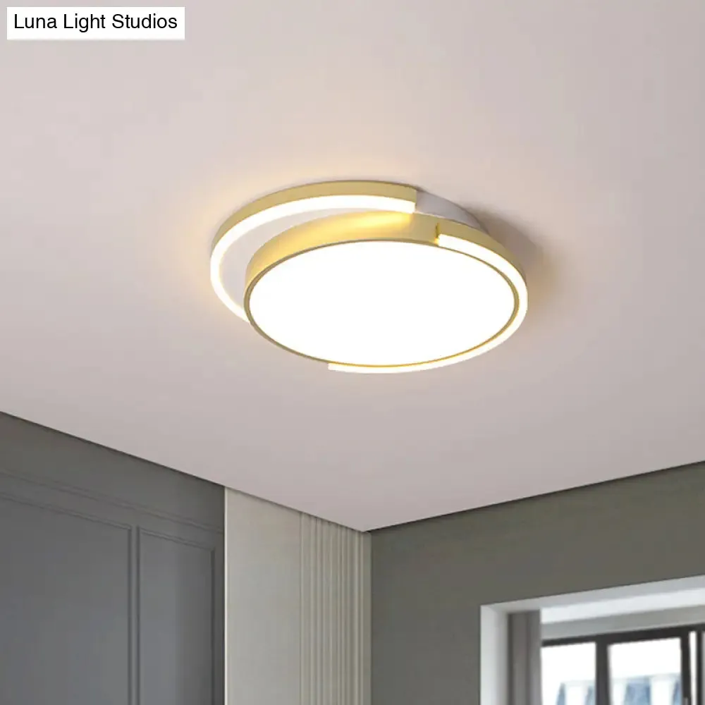 18"/22.5" Gold Metal LED Ceiling Flush Mount Light Fixture