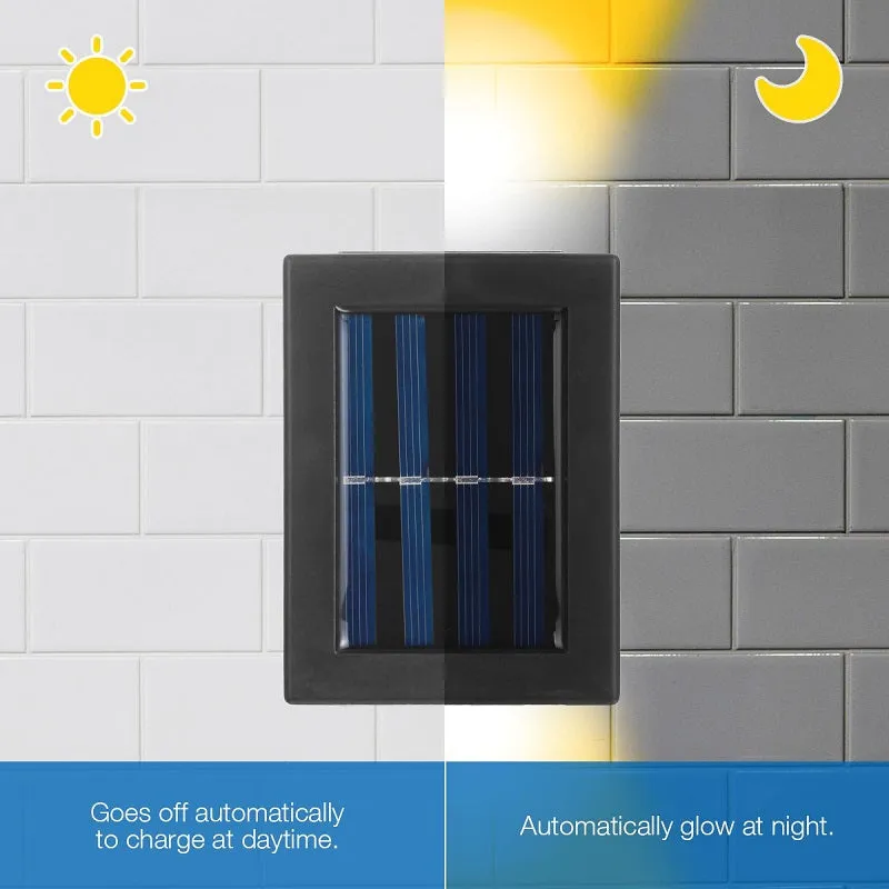 2 Pack 2LED Solar Up and Down Sensor Wall Light
