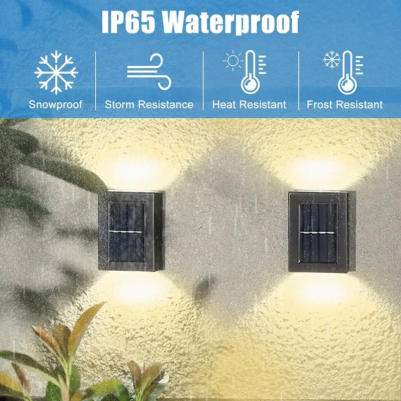 2 Pack 2LED Solar Up and Down Sensor Wall Light