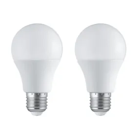 2 x E27 LED 10W Non-Dimmable Lamp/Bulb (60W Equivalent)