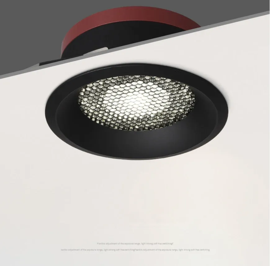 2020 New Honeycomb Nest 9W 12W 15W 20W Anti Glare Lens COB Recessed Downlight Round LED Ceiling Spot Light Pic Background