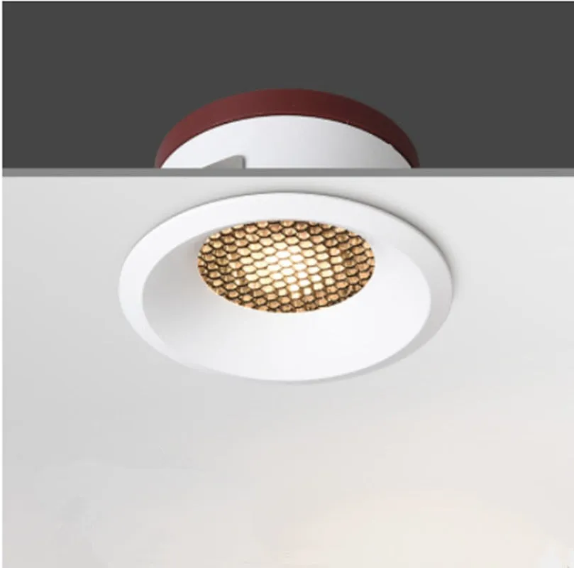 2020 New Honeycomb Nest 9W 12W 15W 20W Anti Glare Lens COB Recessed Downlight Round LED Ceiling Spot Light Pic Background