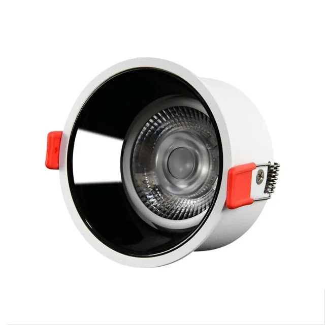 2021 NEW No Glare LED Downlight 220V 110V led Bulb 7W 15W 18W Cob Spot light led Recessed Ceiling Downlight Warm/Natural White