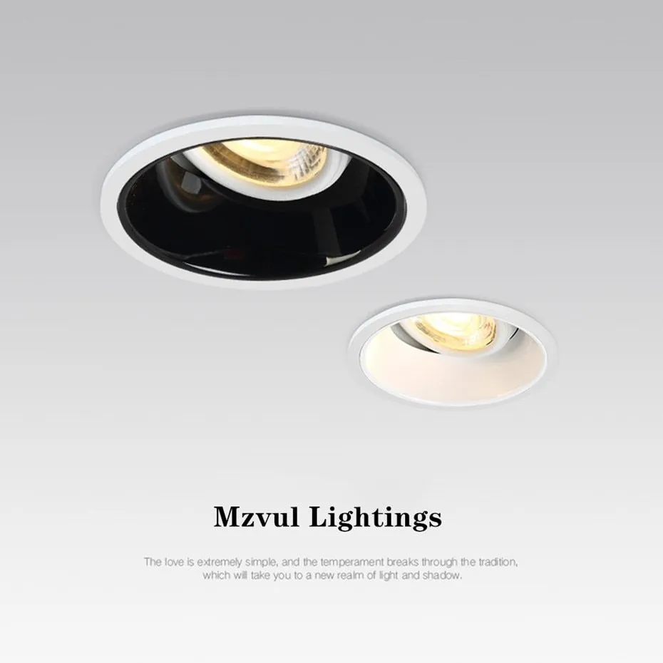 2021 NEW No Glare LED Downlight 220V 110V led Bulb 7W 15W 18W Cob Spot light led Recessed Ceiling Downlight Warm/Natural White