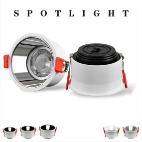 2021 NEW No Glare LED Downlight 220V 110V led Bulb 7W 15W 18W Cob Spot light led Recessed Ceiling Downlight Warm/Natural White