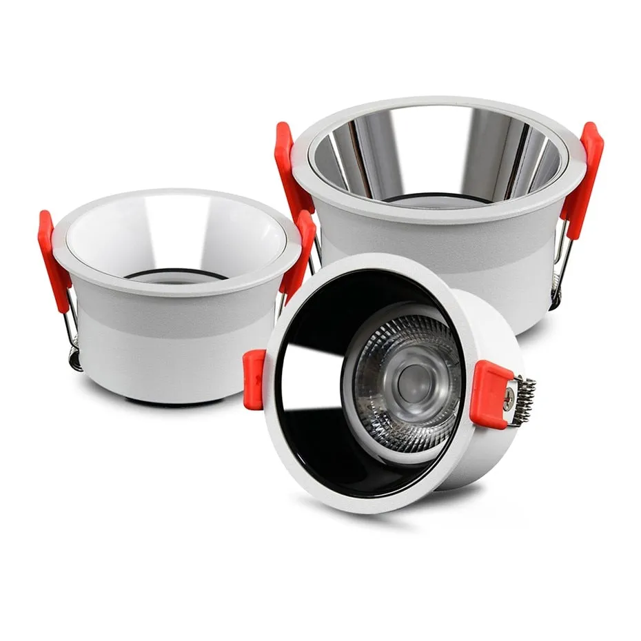 2021 NEW No Glare LED Downlight 220V 110V led Bulb 7W 15W 18W Cob Spot light led Recessed Ceiling Downlight Warm/Natural White