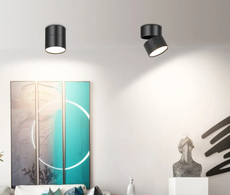 2021 New Style Anti-glare Dimmable Surface Mounted Rotating LED Downlight 20W 15W 10W Epistar Spot Light Ceiling Lamp AC90-260V