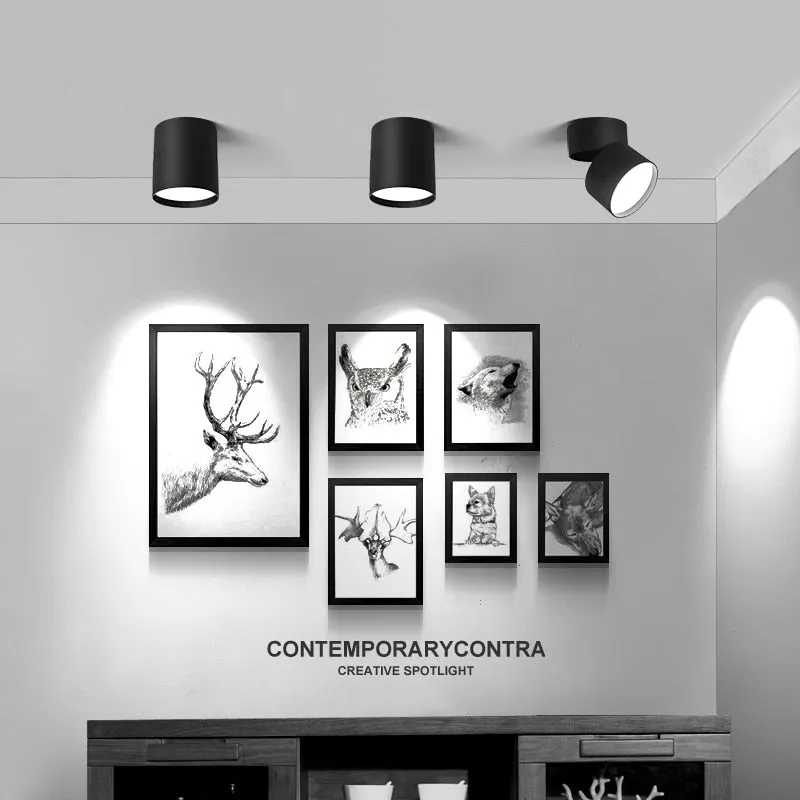 2021 New Style Anti-glare Dimmable Surface Mounted Rotating LED Downlight 20W 15W 10W Epistar Spot Light Ceiling Lamp AC90-260V