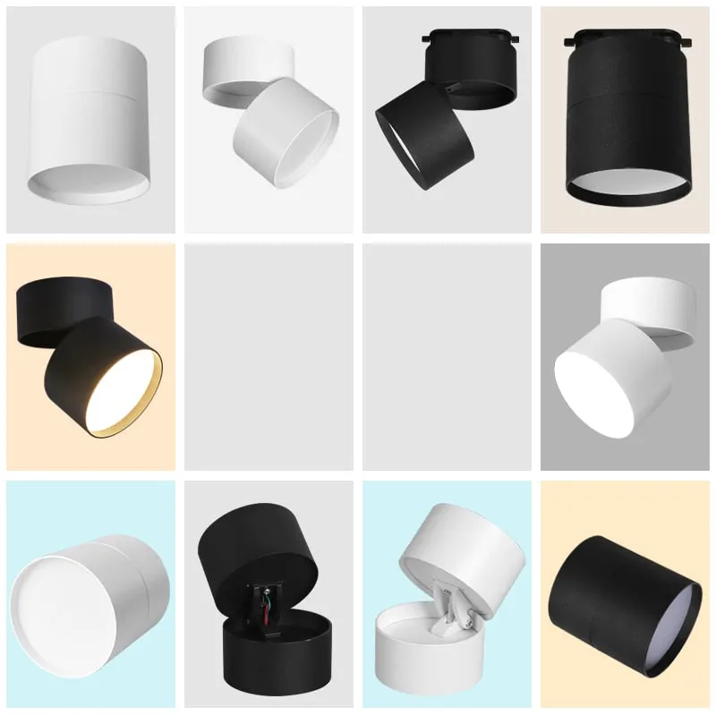 2021 New Style Anti-glare Dimmable Surface Mounted Rotating LED Downlight 20W 15W 10W Epistar Spot Light Ceiling Lamp AC90-260V