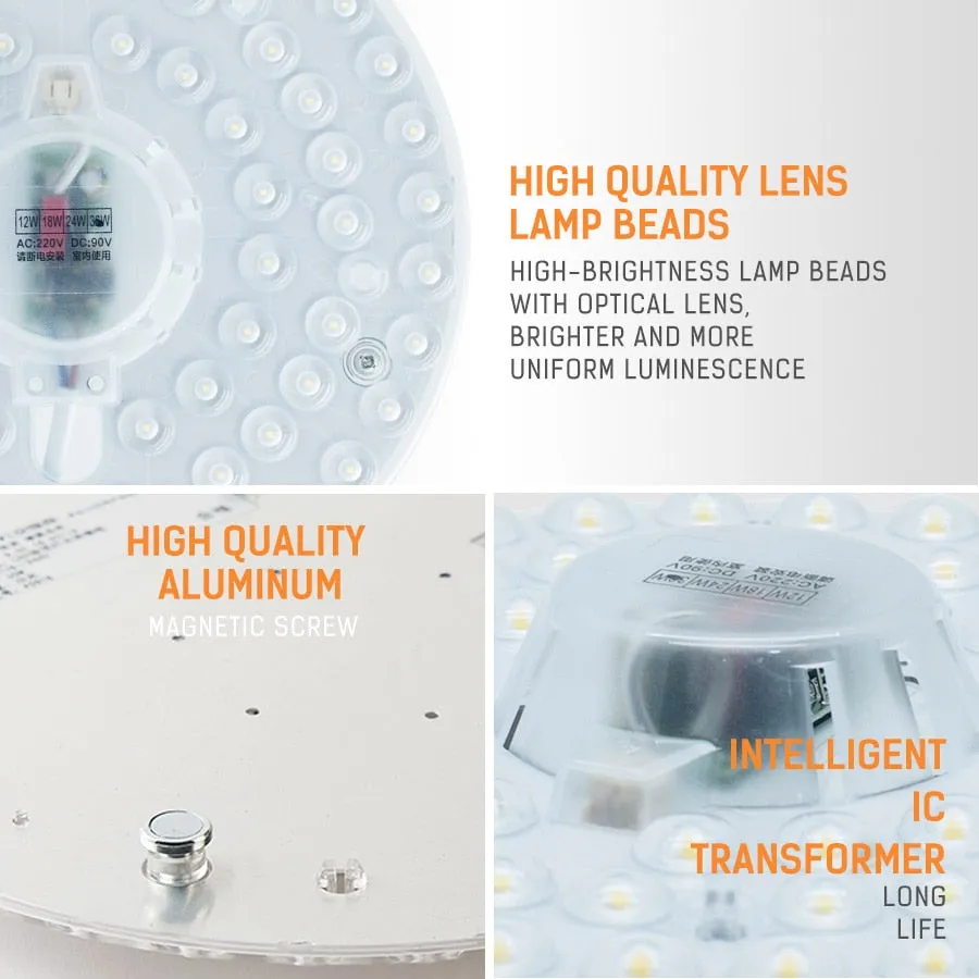 2023 LED Panel Circle Ring Light SMD2835 12W 18W 24W 36W LED Round /Square Ceiling decoration Ceiling Lamp AC 220V downlight