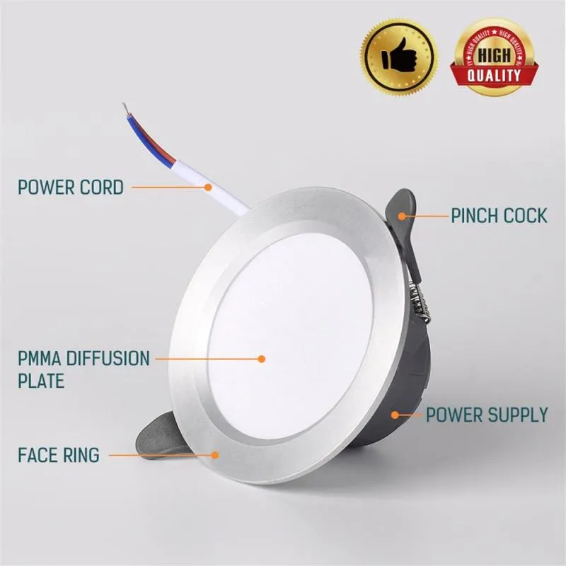 2.5 inch 5W 3 Color LED downlight 5W embedded round LED spotlight ceiling light indoor lighting ceiling light