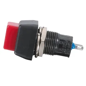 250VAC 2P SPST OFF-(ON) Rectangular Push Button Switch, 1A