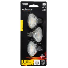 3-Pack 50W MR16 Dimmable Enhance Reflector LED Light Bulbs BPEXN
