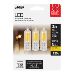 3-Pack G9 LED Wall Sconce Light Bulbs BP35G98